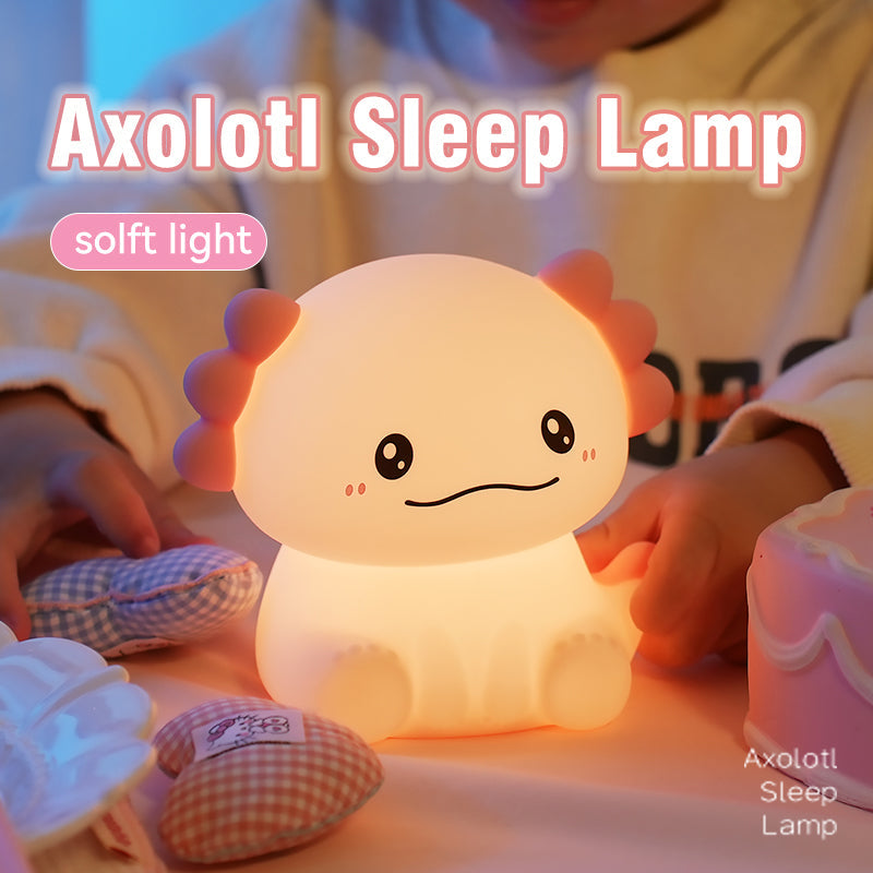 MeWaii® Axolotl Adorable Squishy Silicone Soft Night Light Lamp Best Gift for Girls Kids