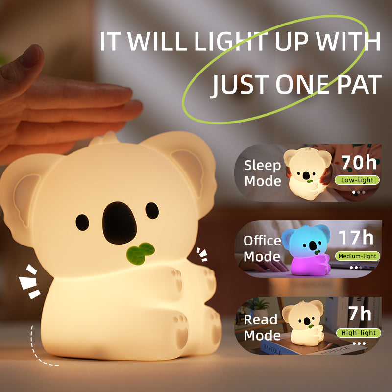 MeWaii® Squishy Silicone Koala LED Night Light - Perfect Gift for Kids and Girls