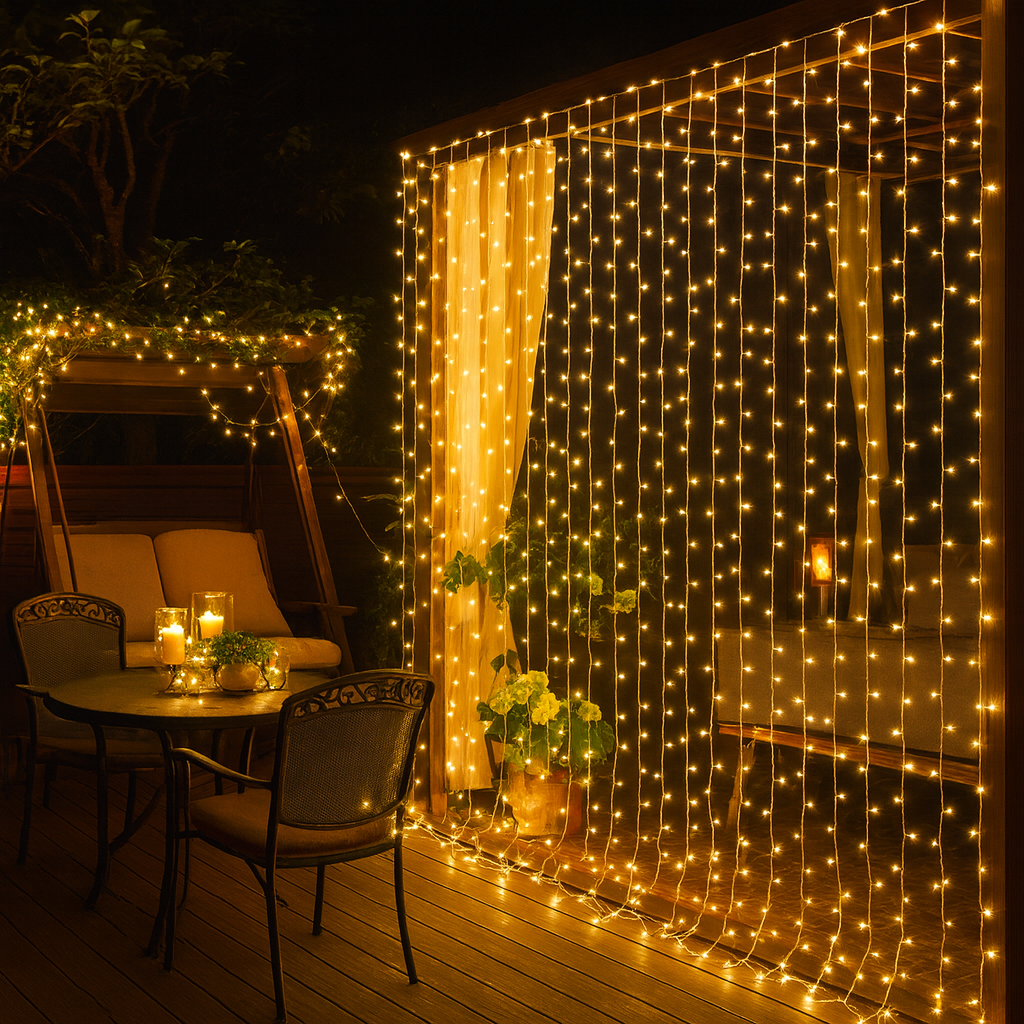 Cortina de Luzes LED Nordic Luxe