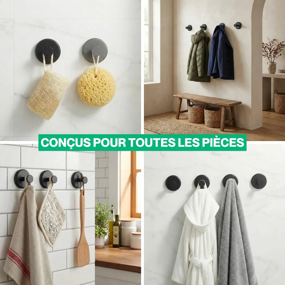 Grip™ - Pack de crochets à ventouse ultra-résistants