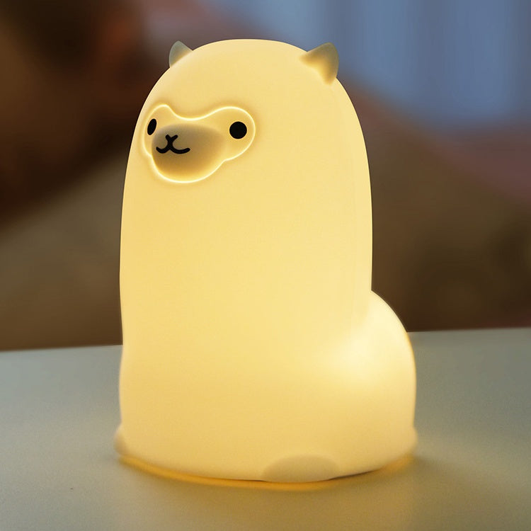 MeWaii® Squishy Silicone Alpaca LED Night Light - Perfect Gift for Kids and Girls