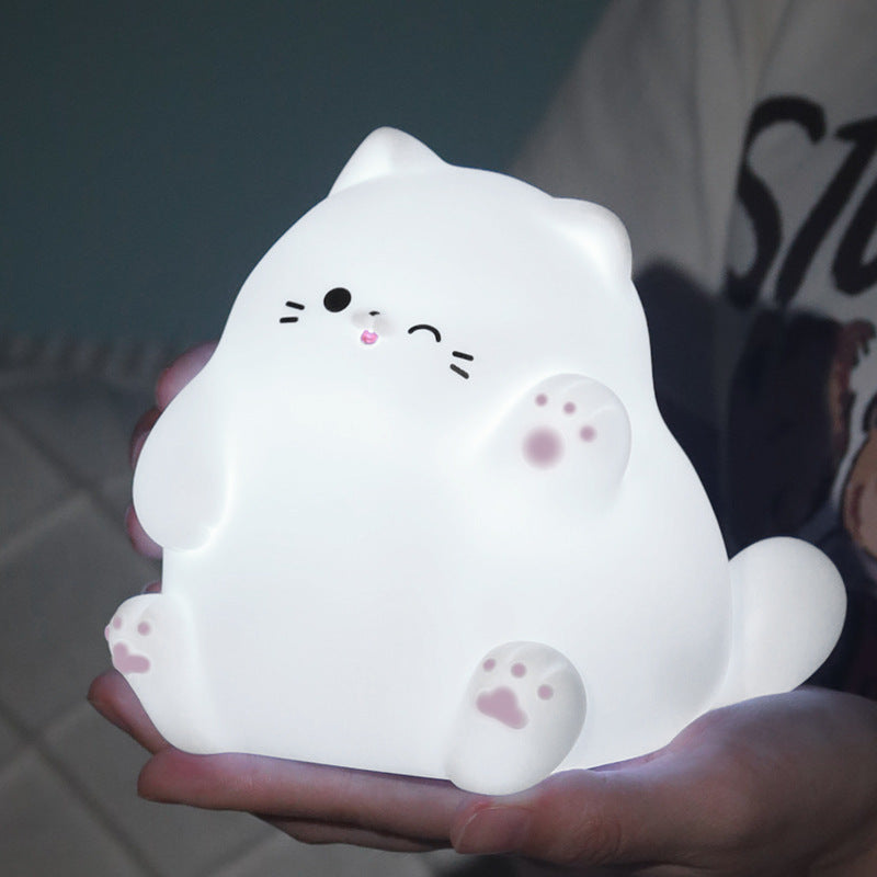MeWaii® Squishy Silicone Waving Cat LED Night Light - Perfect Gift for Kids and Girls