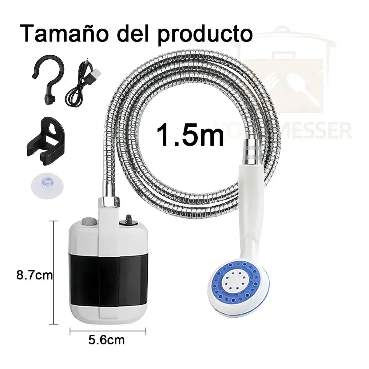 TINSOL 2026 Portable Camping Shower Outdoor USB Rechargeable Electric Shower Pump for Camping Car Washing Gardening Pet Cleaning