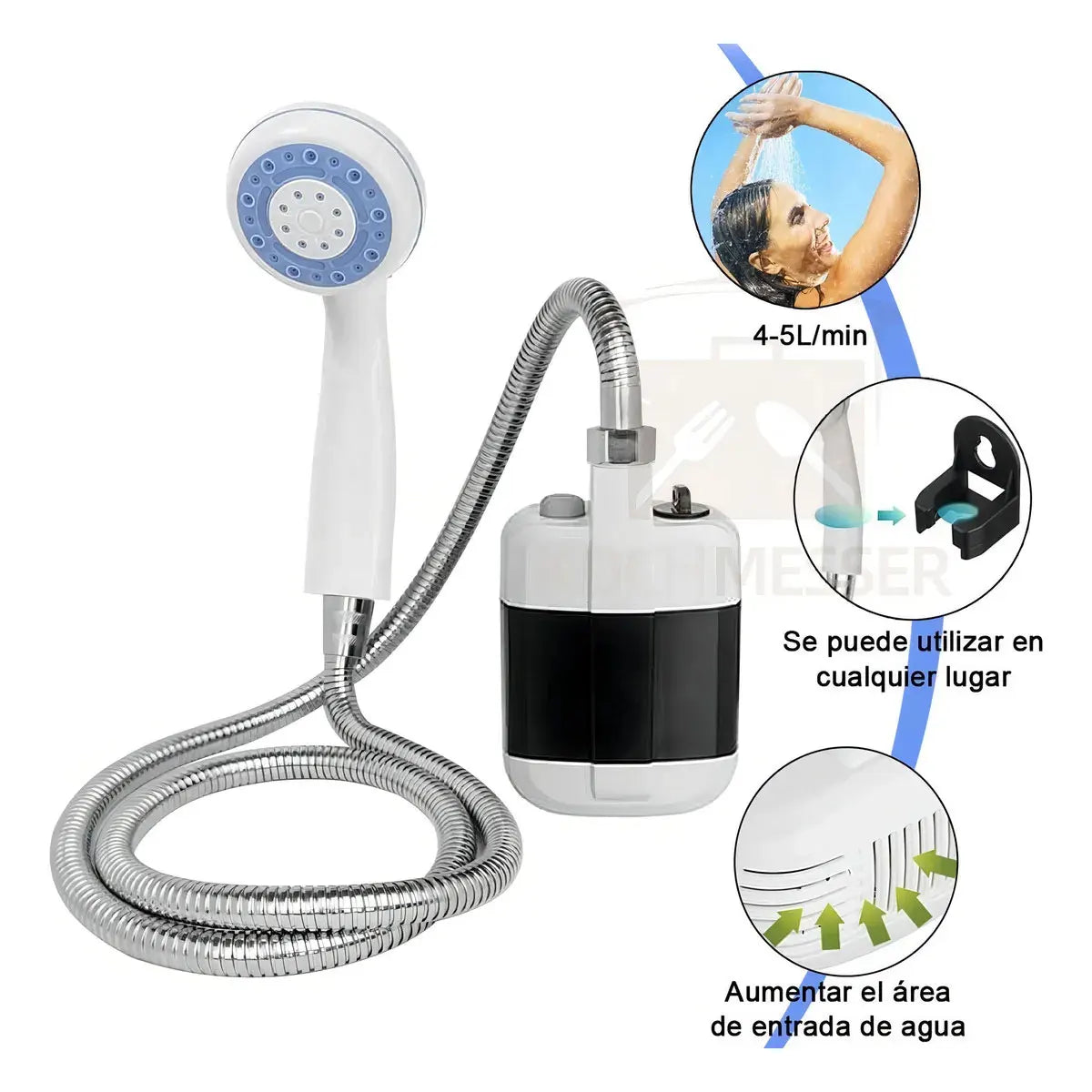 TINSOL 2026 Portable Camping Shower Outdoor USB Rechargeable Electric Shower Pump for Camping Car Washing Gardening Pet Cleaning