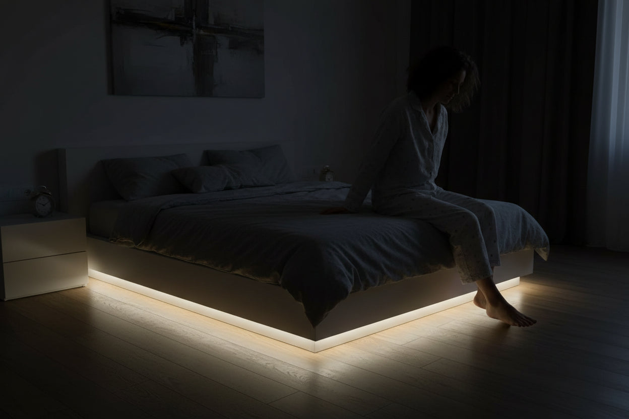 Wiederaufladbare kabellose LED-Leuchte mit Bewegungsmelder für Zuhause und Küche.