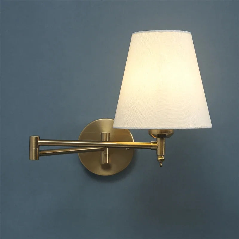 Nordic Adjustable Folding Wall Lamps Rotating Rocker Arm Light Fixtures Modern Minimalist Bedroom Study Bedhead LED Wall Lights