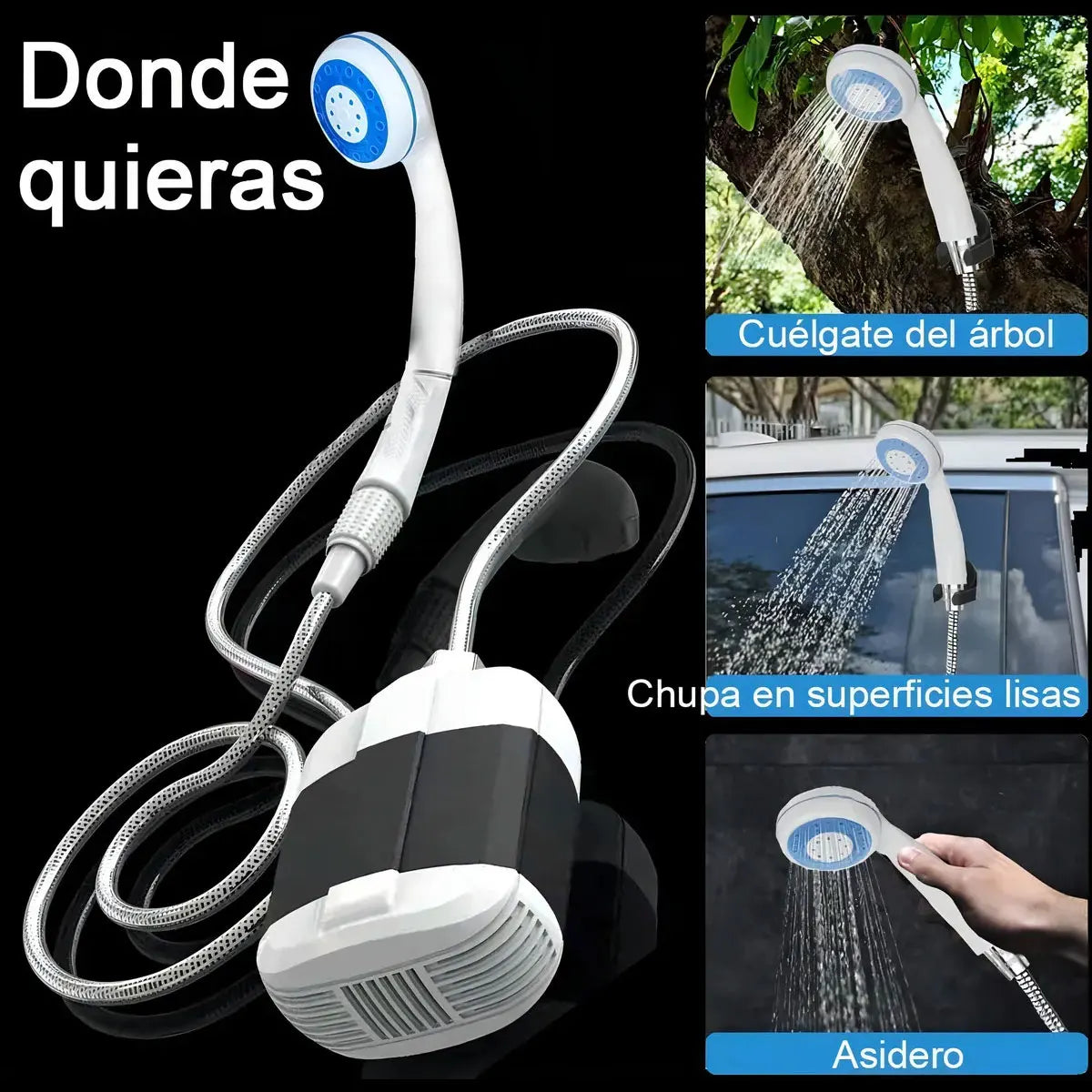 TINSOL 2026 Portable Camping Shower Outdoor USB Rechargeable Electric Shower Pump for Camping Car Washing Gardening Pet Cleaning