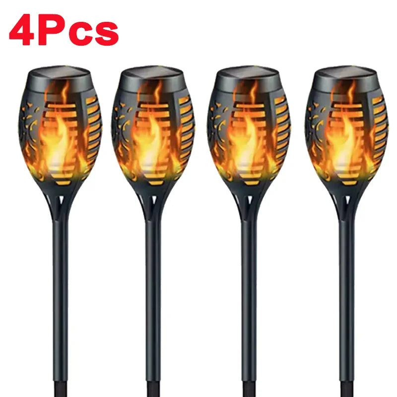 12/33/96 LED Solar Torch Light Lawn Garden Plug in Light Outdoor Courtyard Waterproof Induction Decoration Landscape Flame Light