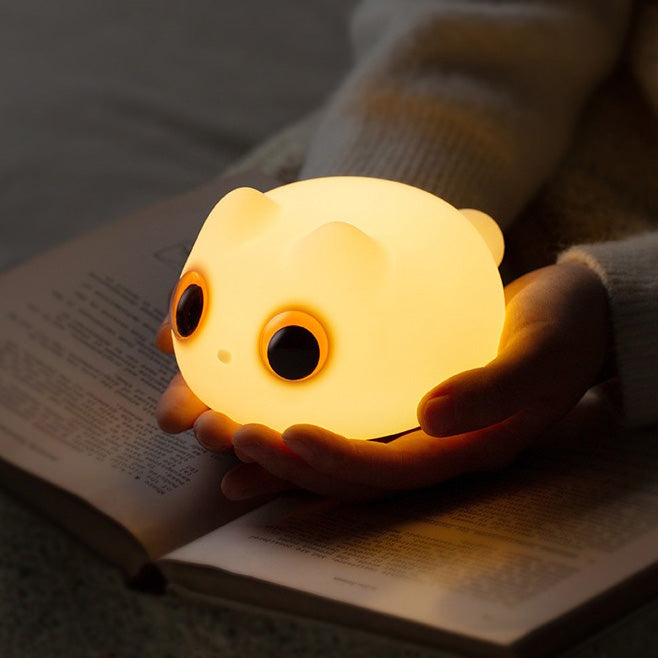 MeWaii® Orange Cat LED Squishy Tap Tap Night Light Lamp